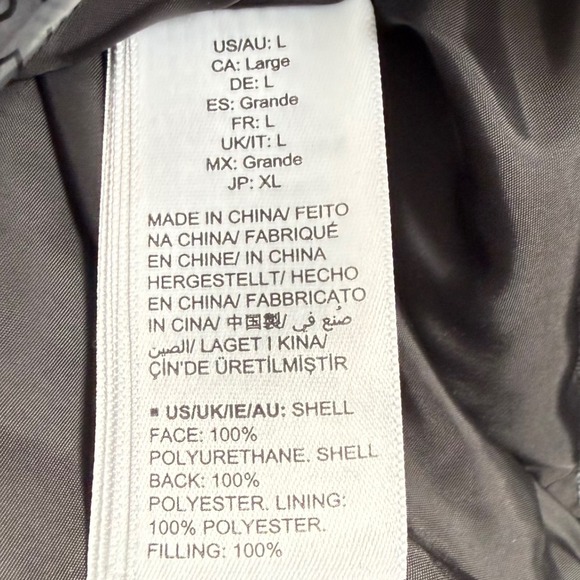 NWT The Drop Womens Black Vegan Leather Puffer Jacket Size XS Cropped Zip Up - Picture 4 of 6